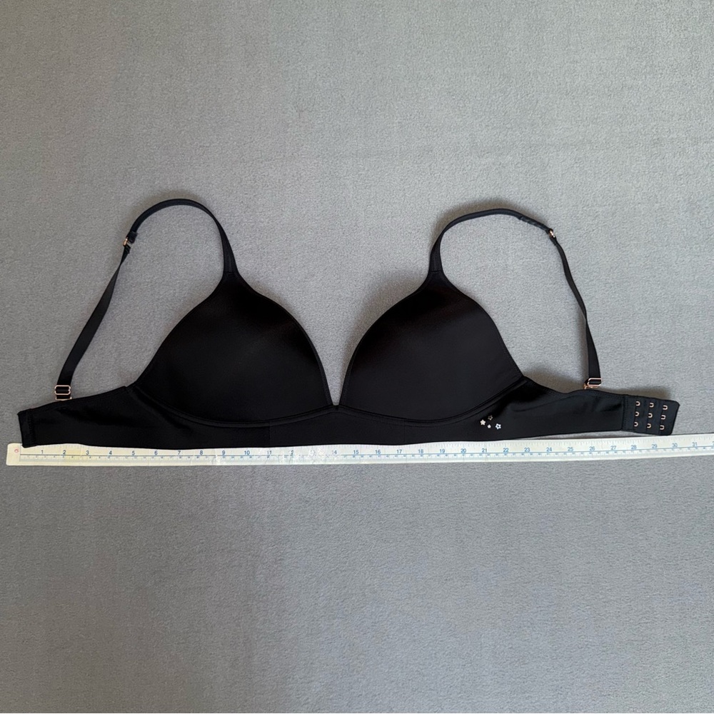 Aerie 36DD wireless convertible Black Women's Bra Rose gold accents molded cups‎